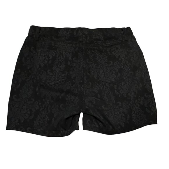 Faded Glory Black Slim Fit Shorts Polyester Cotton Blend Women's Size M (8-10) - Picture 2 of 11